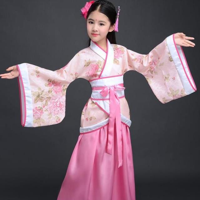 Xianqi suit costume female hanfu summer wear children's tang suit purple blue female Tang girl costume male