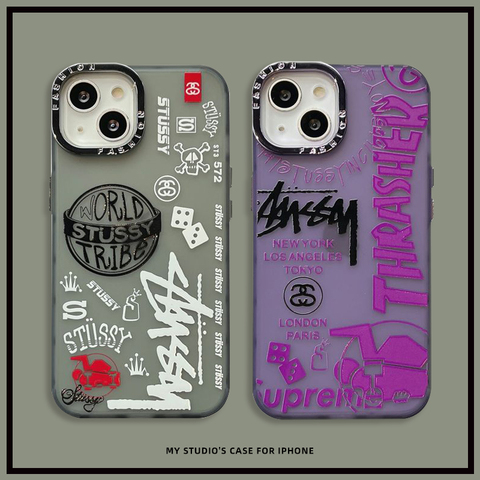 Stussy Supreme New Frosted Transparent 14, 13, 12 iPhone Case