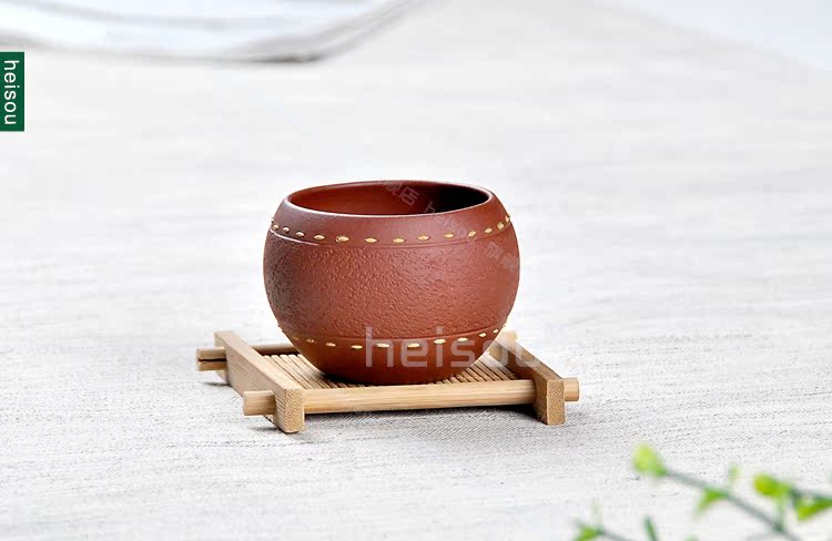 韩式井字竹制茶杯垫 田园风格 茶具配件单个