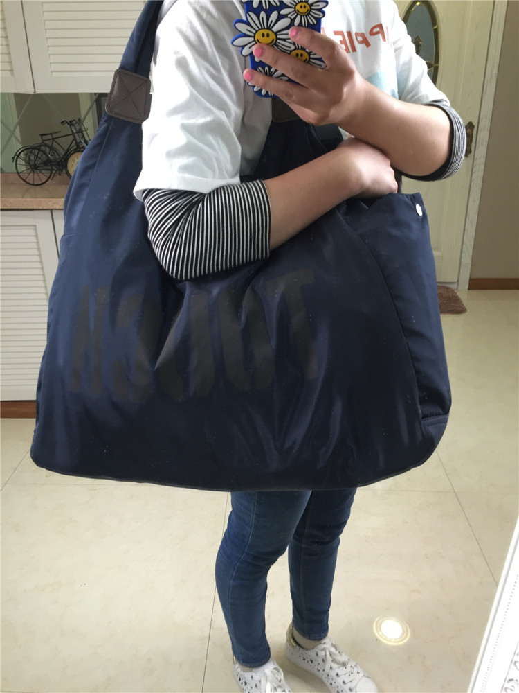 letters korean version of the single shoulder nylon leisure bag large - capacity cloth handbags shopping bags square dance travel bags