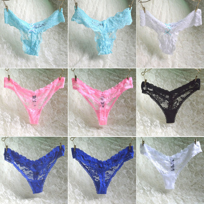 满2条包邮欧美漂亮蕾丝丁字裤女胖MM大码T裤性感火辣透明丁子内裤-淘宝网