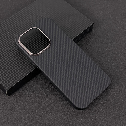 Black — Magnetic Lightweight 15, 15 Plus, 15 Pro, 15 Pro Max Carbon Fiber iPhone Case