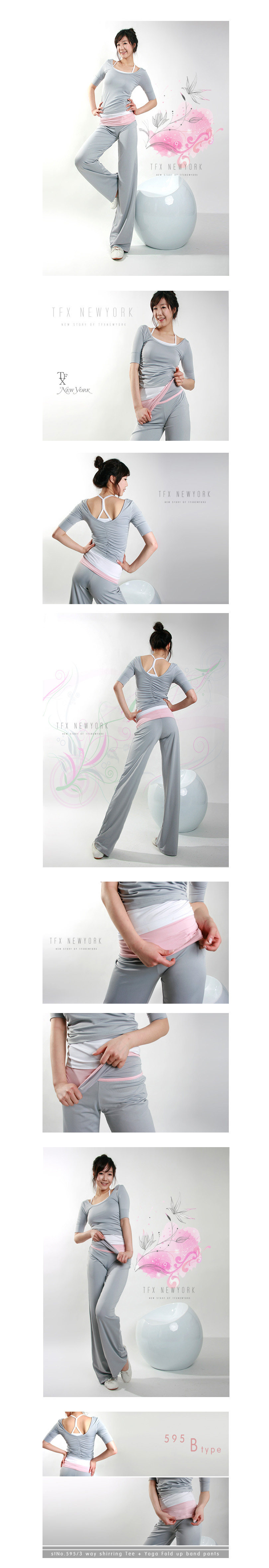 Одежда для йоги 哈宇百合-韩版瑜伽服三件套特价加大码中袖春夏套装送胸垫 Barhee BH/YJF/31