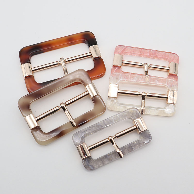 Belt Button Overcoat and Trench Coat Belt Buckle Resin Metal Square Buckle round Rectangular Japanese Buckle Men and Women Adjustable Buckle