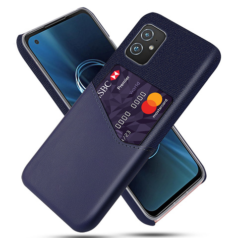 Business Card Holder Zenfone 9 Canvas Card Holder Synthetic Leather Phone Case
