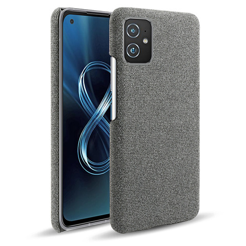 Gray — Zenfone 9 Canvas Synthetic Leather Minimal Phone Case