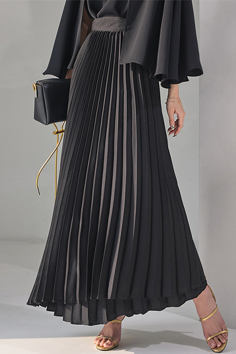 The intellectual queen high end custom Korean fashion elegant high waist irregular pleated skirt long one piece skirt BuyToMe Buy China shop at Wholesale Price By Online English Taobao Agent