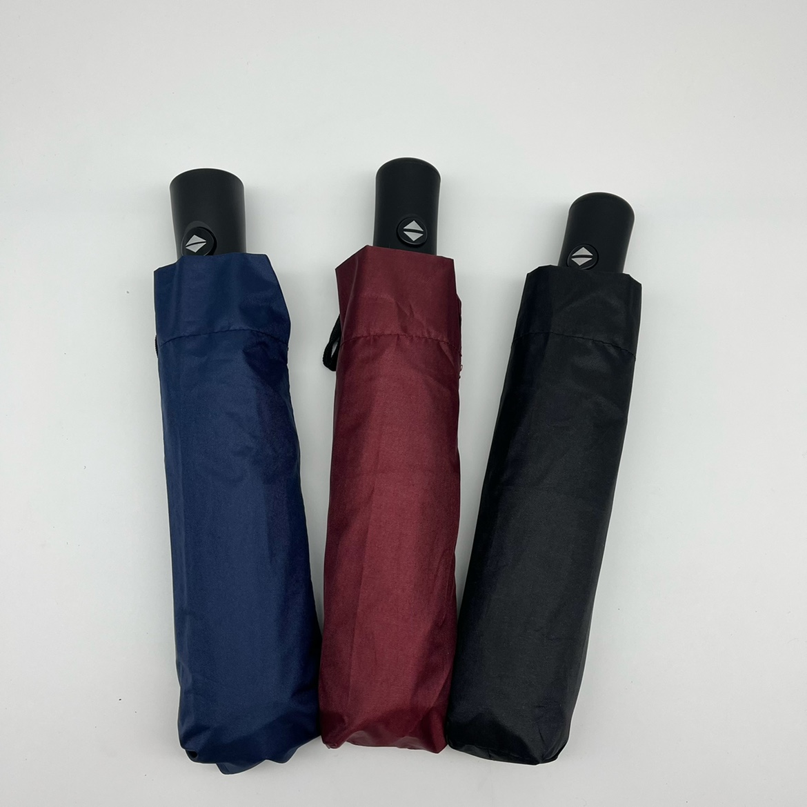Umbrella Triple Folding Umbrella Folding Umbrella Automatic Self-Opening 8 Bone Vinyl Cloth Cover Solid Color Portable Factory Direct Sales Windproof