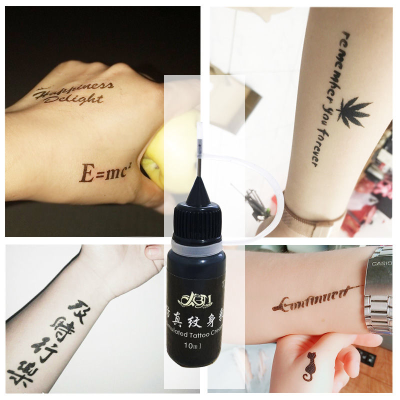 Tattoo Sticker Waterproof and Durable Men's and Women's Semi-Permanent Cream Cute Can't Wash off Realistic Arm Sexy Flower Leg Student Letters