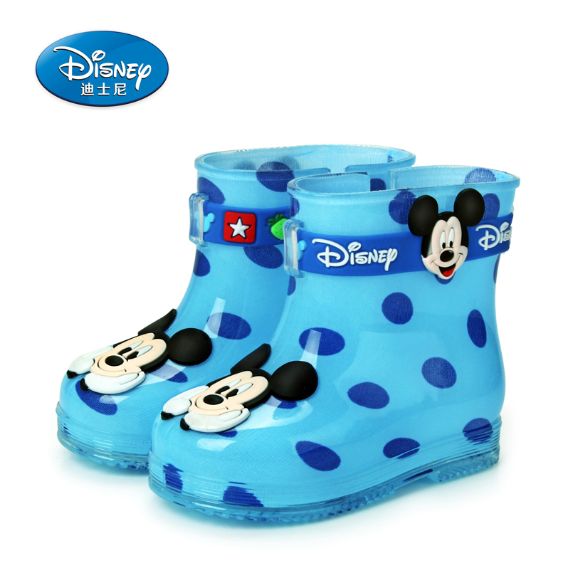 迪士尼兒童雨鞋男童女加絨1-3歲水鞋短筒防滑小童嬰幼兒寶寶雨靴