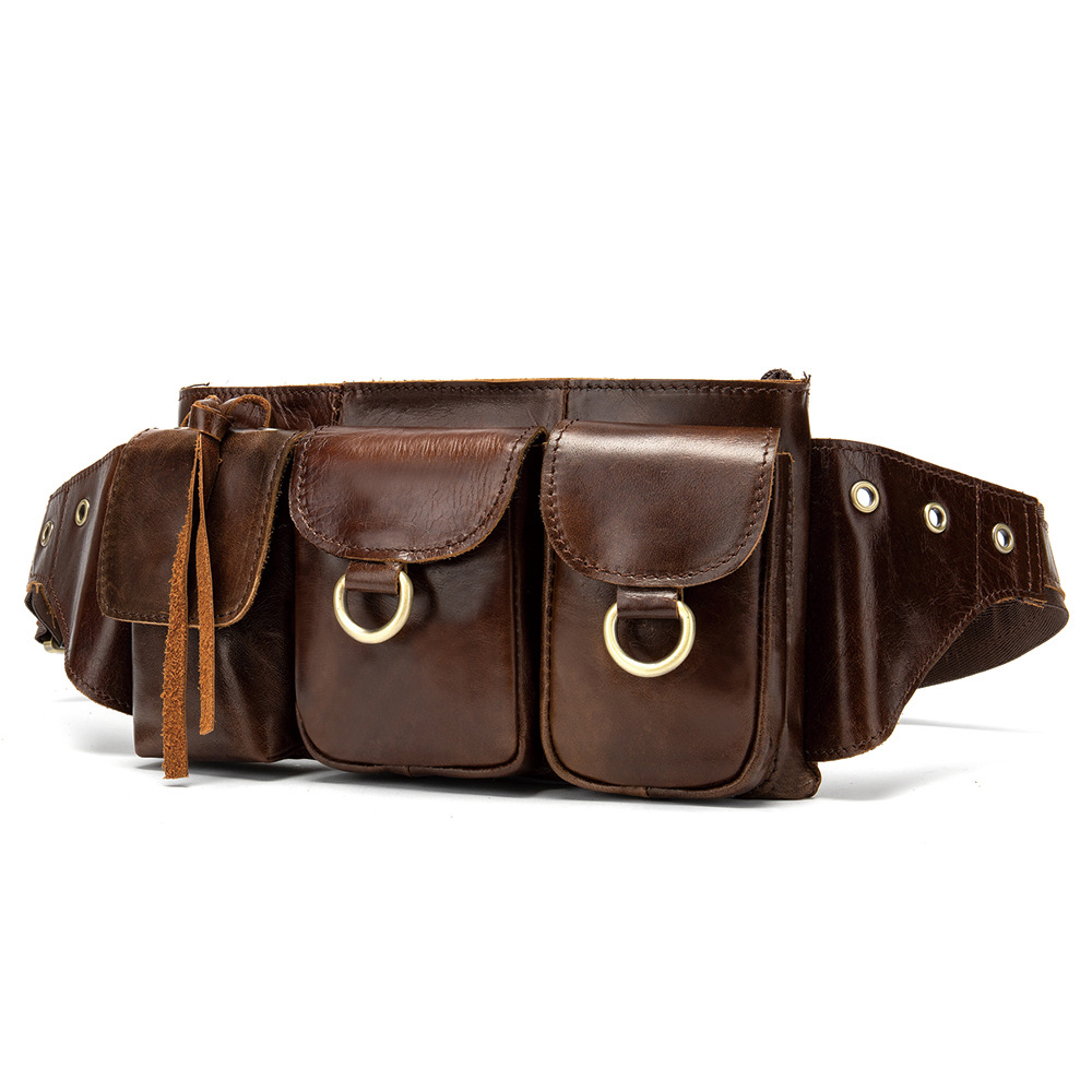 vintage en cuir véritable sac de taille de sac homme de loisirs polyvalent hommes sac de taille de la tête de la couche de cuir de vachette installer la fumée de sac à main de la marée vintage en cuir véritable sac de taille de sac homme de loisirs polyvalent hommes sac de taille de la tête de la couche de cuir de vachette installer la fumée de sac à main de la marée
