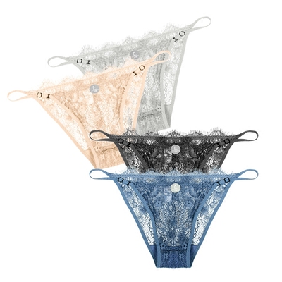 欧美性感睫毛蕾丝半透明比基尼风舒适纯棉底裆内裤女士低腰三角裤-淘宝网 欧美性感睫毛蕾丝半透明比基尼风舒适纯棉底裆内裤女士低腰三角裤-淘宝网