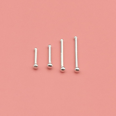 S999 sterling silver ear stick allergy ears stick needles double ear bone nail mini Korean personality temperament stealth