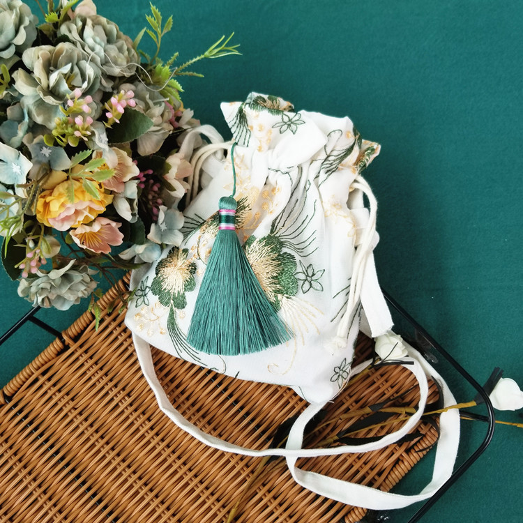 New Mori small bag ancient style Hanfu bag Chinese style fairy embroidered crossbody bag shoulder bag with costume cloth purse