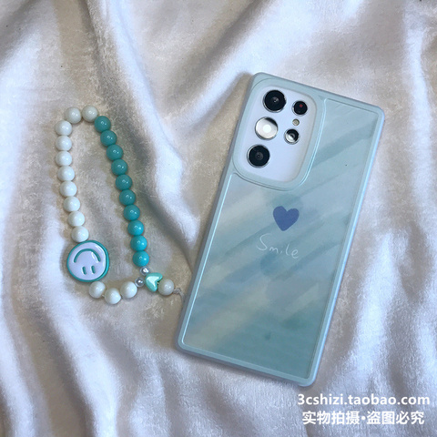Smile Girls Gradient Blue S22, S22 Plus, S22 Ultra, A13 5G, A23 5G, A33 5G, A53 5G, A73 5G Samsung Phone Case