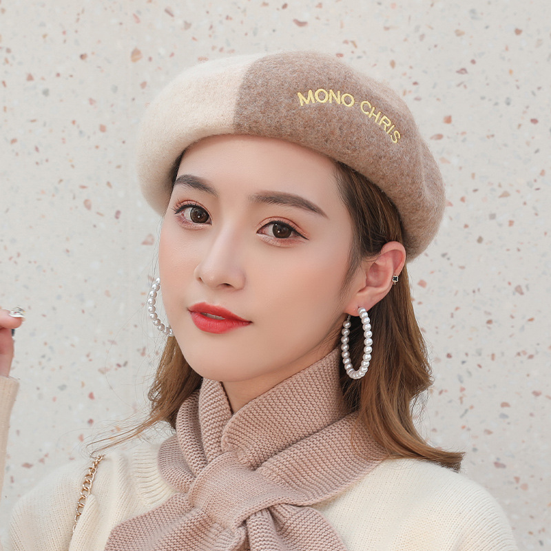 Beret women's net red same style winter British retro warm hat autumn and winter Korean fashion trendy wild Japanese hat
