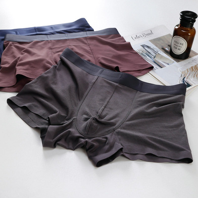 夏季男士内裤莫代尔全棉平角裤纯棉质性感潮青年舒适四角裤头裤衩-淘宝网