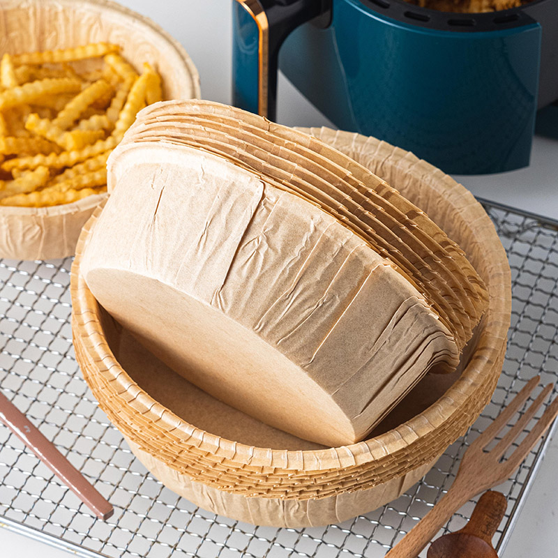 Air Fryer Special Paper Oiled Paper Bowl Oil-Absorbing Sheets Food Paper Pad Household Oil Paper Cups Large Size Baking and Barbecue