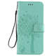 Phone Cases Wallets Folio Flip Magnetic Synthetic Leather Card Holder Folding Stand Embossed Tree With Cat Galaxy A54, Galaxy A34, Galaxy A24, Galaxy A14,