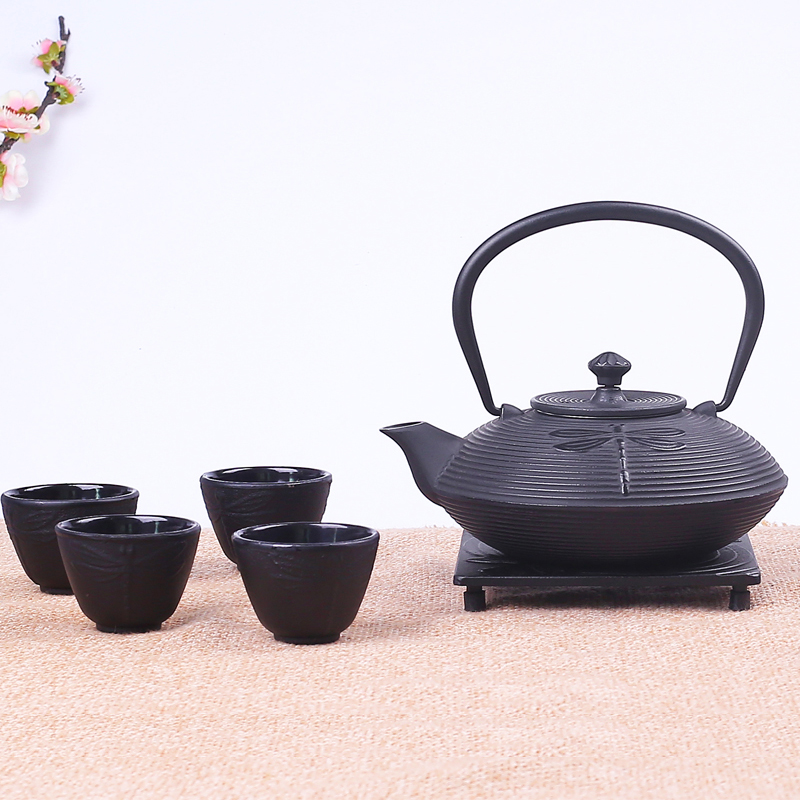铁壶套装日本铸铁茶壶 纯手工无涂层铸铁壶烧水壶礼盒装特价茶具