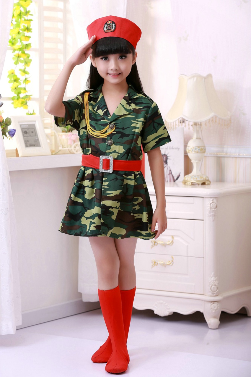 Военное платье для девочки
