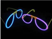 普通荧光眼镜 配件 荧光棒 夜光棒 发光眼镜配件2根荧光棒自备