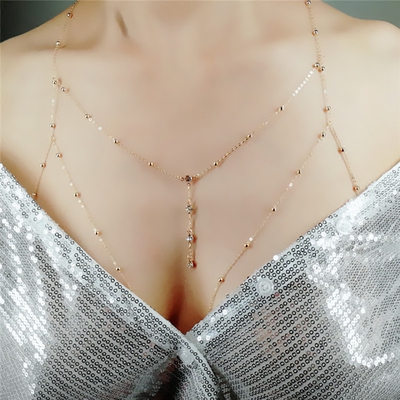 时尚闪钻bikini身体链性感情趣胸链饰品女海边度假拍照衣服配饰-淘宝网