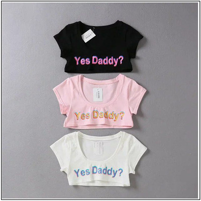 欧美yes Daddy半乳送女友漏胸超短T恤全棉心机性感情趣下乳半T恤-淘宝网 欧美yes Daddy半乳送女友漏胸超短T恤全棉心机性感情趣下乳半T恤-淘宝网