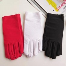 Черно - красные, белые, чистые, высокоэластичные перчатки, тонкие мужские и женские плотные танцы, этикет, ювелирные перчатки, весна и лето