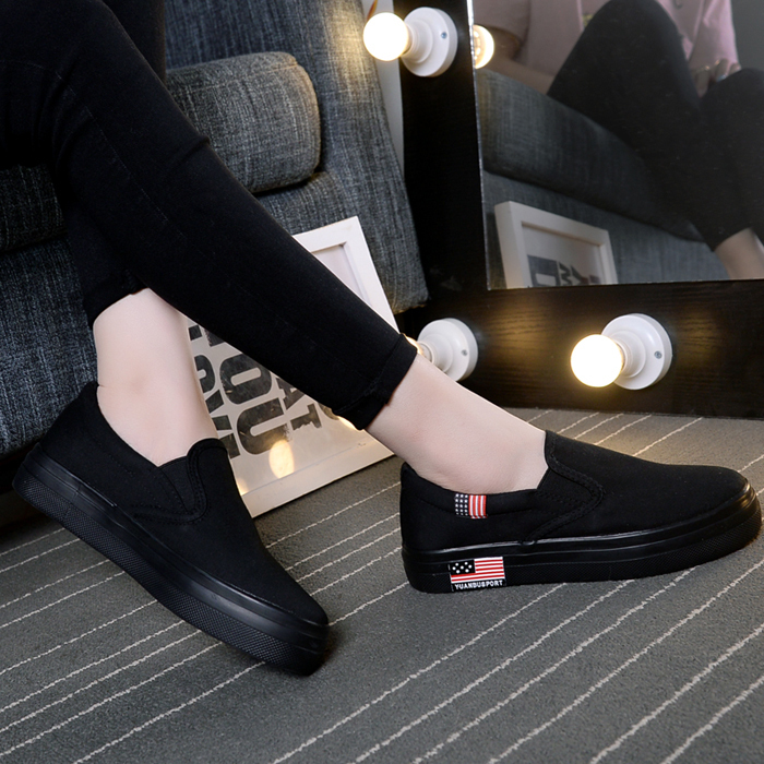 printemps et en été, tous-noir-fond épais chaussures de toile faible pour aider les paresseux une pédale étudiant chaussures bouche peu profonde dames mocassins casual chaussures printemps et en été, tous-noir-fond épais chaussures de toile faible pour aider les paresseux une pédale étudiant chaussures bouche peu profonde dames mocassins casual chaussures