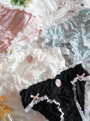 草莓少女内裤女甜美三角裤纯棉蕾丝边性感可爱风夏季薄款日系中腰-淘宝网 草莓少女内裤女甜美三角裤纯棉蕾丝边性感可爱风夏季薄款日系中腰-淘宝网