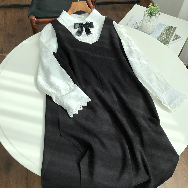 เดรส 个性简约~韩版宽松显瘦不规则针织背心裙  