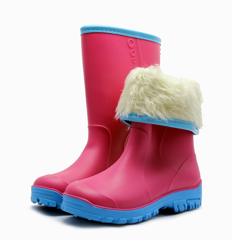鼕季保暖雨鞋女中筒雨靴防滑加絨加棉套鞋 厚底防水鞋時尚韓國