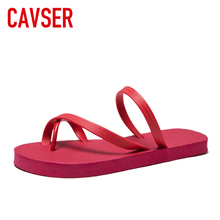 CAVSER 2023夏季新款时尚欧美风女式套趾夹脚平底凉拖鞋沙滩拖鞋