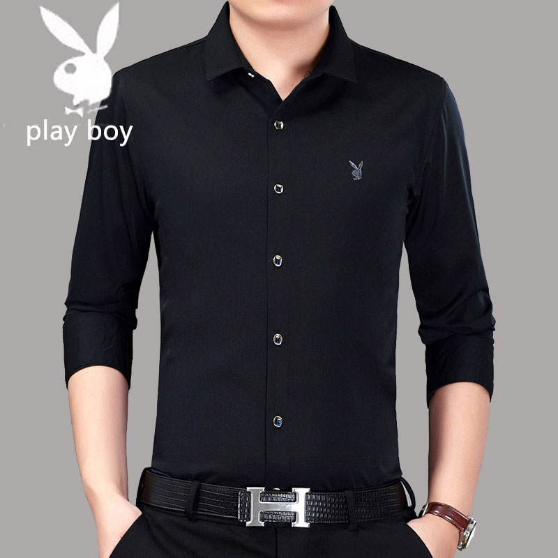 classique du printemps des jeunes hommes casual couleur unie slim fit mince chemise d'âge moyen, hommes de coton de la carrière d'affaires équipé de non-fer marée classique du printemps des jeunes hommes casual couleur unie slim fit mince chemise d'âge moyen, hommes de coton de la carrière d'affaires équipé de non-fer marée