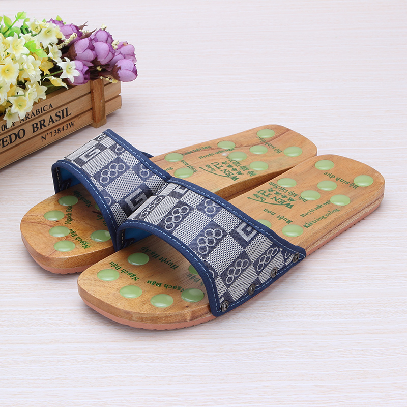 越南溫突健康拖鞋按摩保健木屐夏季木拖鞋木板鞋男女室內家居足療