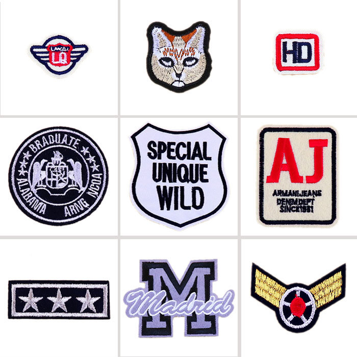 牛仔褲衣服貼中國風衝鋒衣男童牛仔大號鞋印花花休閑補丁貼簡