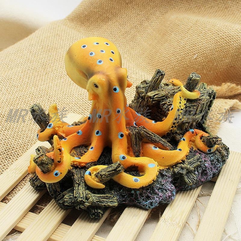 Fish Tank Landscape Simulation Marine Life Octopus Aquarium Decoration Grass Pot Turtle Pot Set Decoration Free Shipping