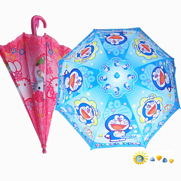 兒童雨傘 學生直杆傘卡通防雨防曬晴雨傘 男童女童自動長柄遮陽傘