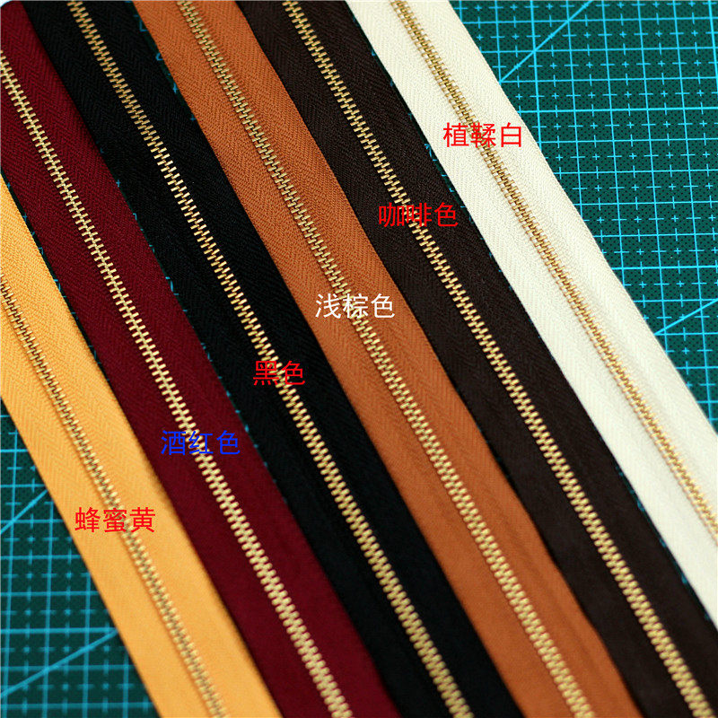 YKK��װ���� 10cm1����λ ���Ĳ��ö� DIY�ֹ�Ƥ�� �������� ͭɫ