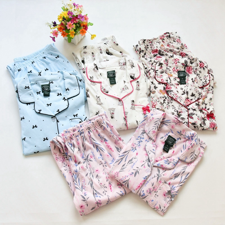 livraison gratuite printemps-été-dame tricot doux à imprimé floral en pyjama à manches longues pantalon cardigan confortable lâche survêtement costume livraison gratuite printemps-été-dame tricot doux à imprimé floral en pyjama à manches longues pantalon cardigan confortable lâche survêtement costume