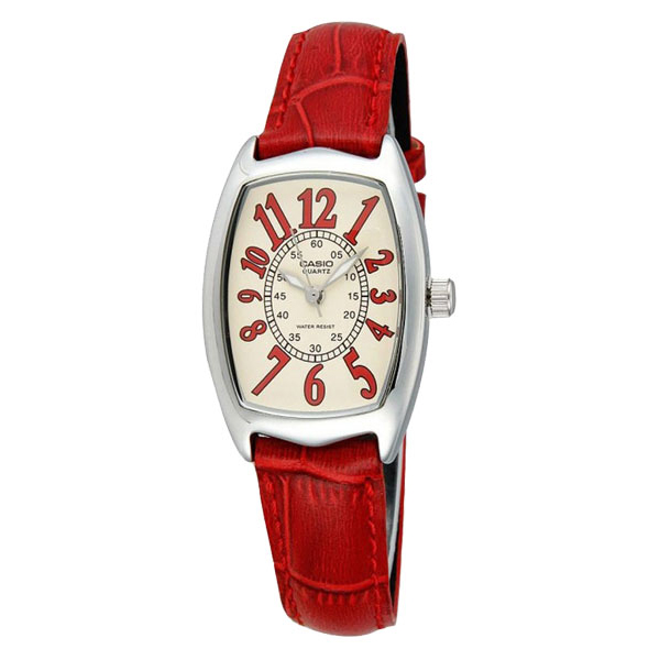 casio casio watch authentic online red da ren belt quartz small red watch lady ltp-1208e-9b2