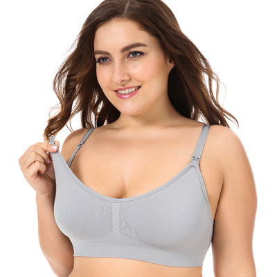 无钢圈哺乳文胸前开扣式妈妈喂奶全罩杯孕妇大码内衣大胸胖mm薄款-淘宝网