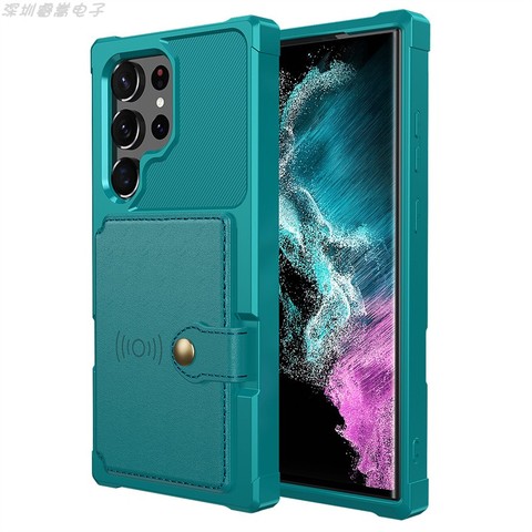 Card Holder Wallets Airbag 4 Corner Shock Absorbing Tough Shockproof S23, S23 Plus, S23 Ultra Samsung Phone Case