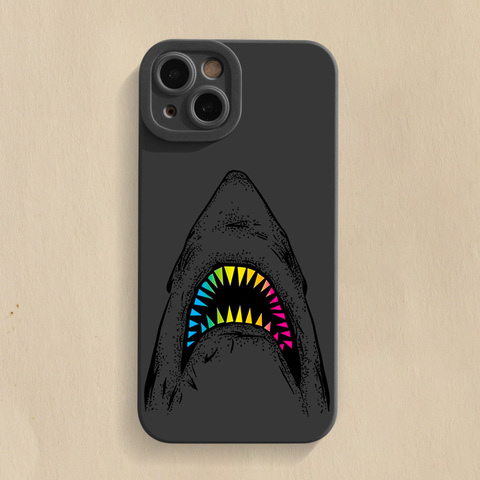 Shark Illustration New Silicone TPU 15, 14, 13, 12 iPhone Case