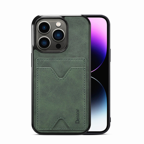Green — Creative Kickstand Folding Stand Soft Business Minimal 15, 15 Plus, 15 Pro, 15 Pro Max iPhone Case