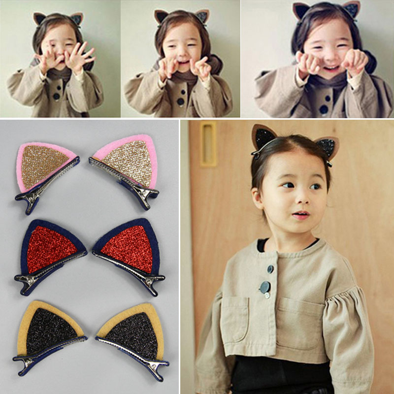 韓國兒童發卡頭飾耳朵貓發夾公主發飾女童寶寶韓版小女孩可愛飾品
