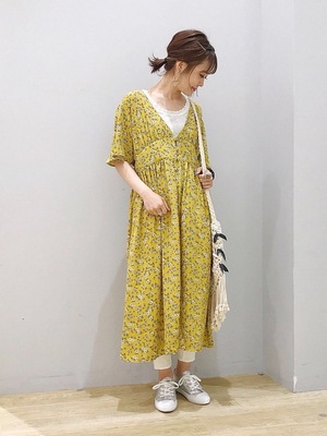 人手两件 eme 18夏 专属夏日小甜美 碎花V领长款防晒开衫