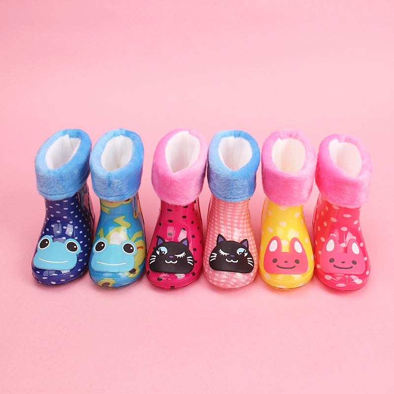日繫兒童雨鞋防滑男童女童雨靴加絨公主小童小孩寶寶四季幼兒水鞋