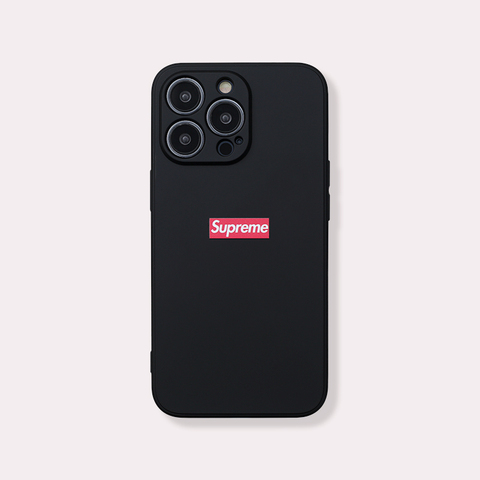 Black — Supreme New Minimal 14, 13, 12 iPhone Case